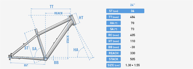 Lapierre 2017 Pro Race 24 Boy Geometry