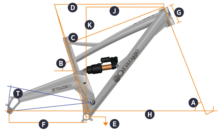 Orange 2017 Stage 5 Frame Geometry