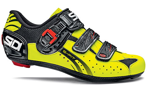 Sidi Genius 5-Fit Carbon Road Cycling Shoes (Black/Yellow Fluo)