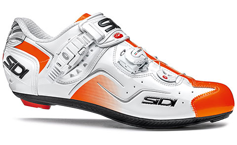 Sidi Kaos Road Cycling Shoes (White/Orange Fluo)