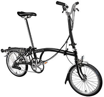 Brompton H Type 6 Speed/Mudguards/Rear Rack/ Black/Black- In Stock