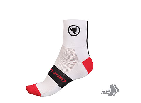 Endura FS260-Pro Sock (Twin Pack) (White)