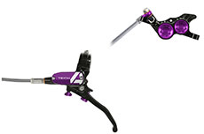 Hope Tech 4 V4 Brake Braided - No Rotor (Black/Purple)