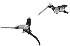 Hope Tech 4 V4 Brake Braided - No Rotor (Black/Silver)