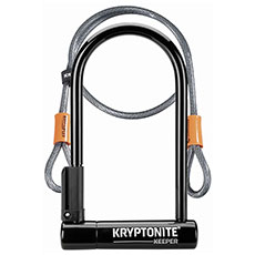 Kryptonite Keeper 12 Standard U-Lock with 4 foot Kryptoflex cable