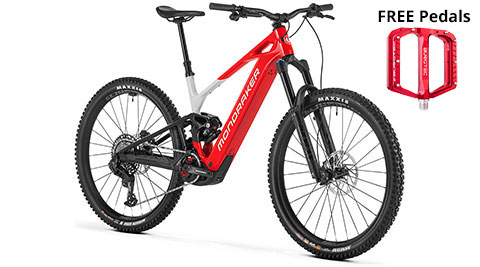 Mondraker 2026 Crafty Carbon R (Chili Red) with Free Burgtec Pedals