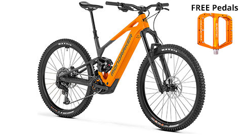 Mondraker 2026 Crafty Carbon S (Atomic Orange) with Free Burgtec Pedals