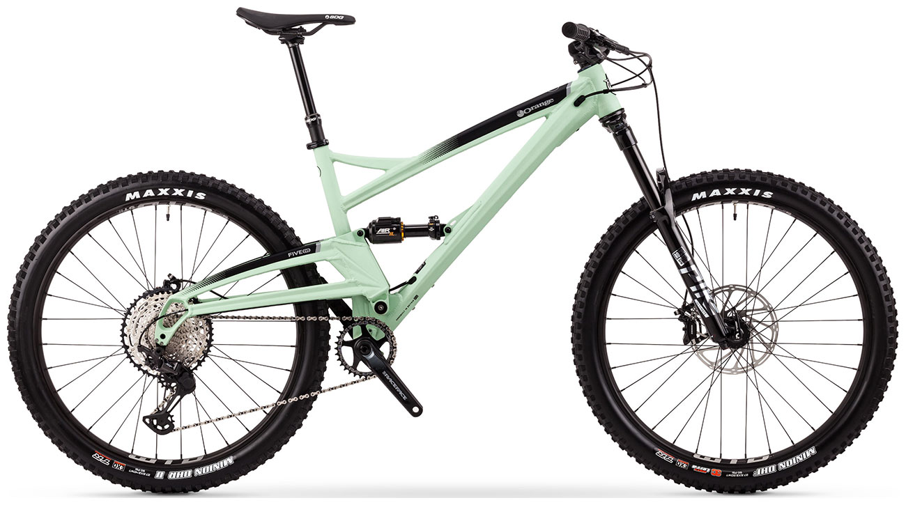 Green and sales orange mountain bike