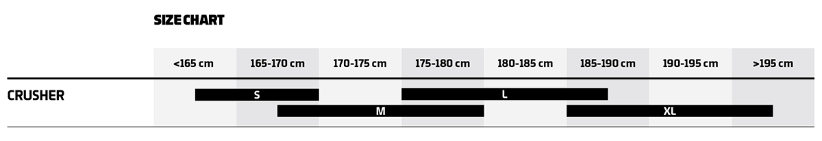 Mondraker 2024 Crusher Size Guide