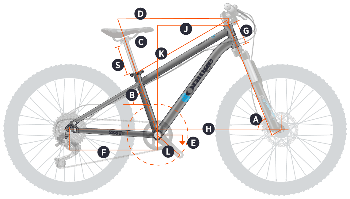 Orange 2022 Zest 24 Frame Geometry