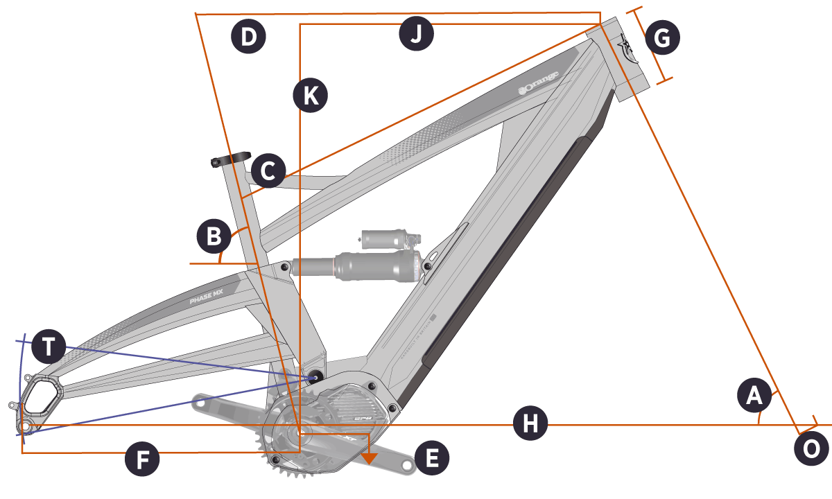 Orange 2022 Phase MX Frame Geometry