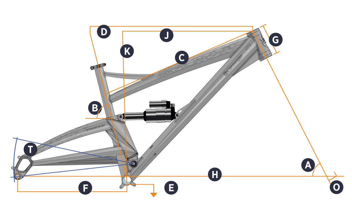 Orange 2022 Stage 6 Evo Frame Geometry