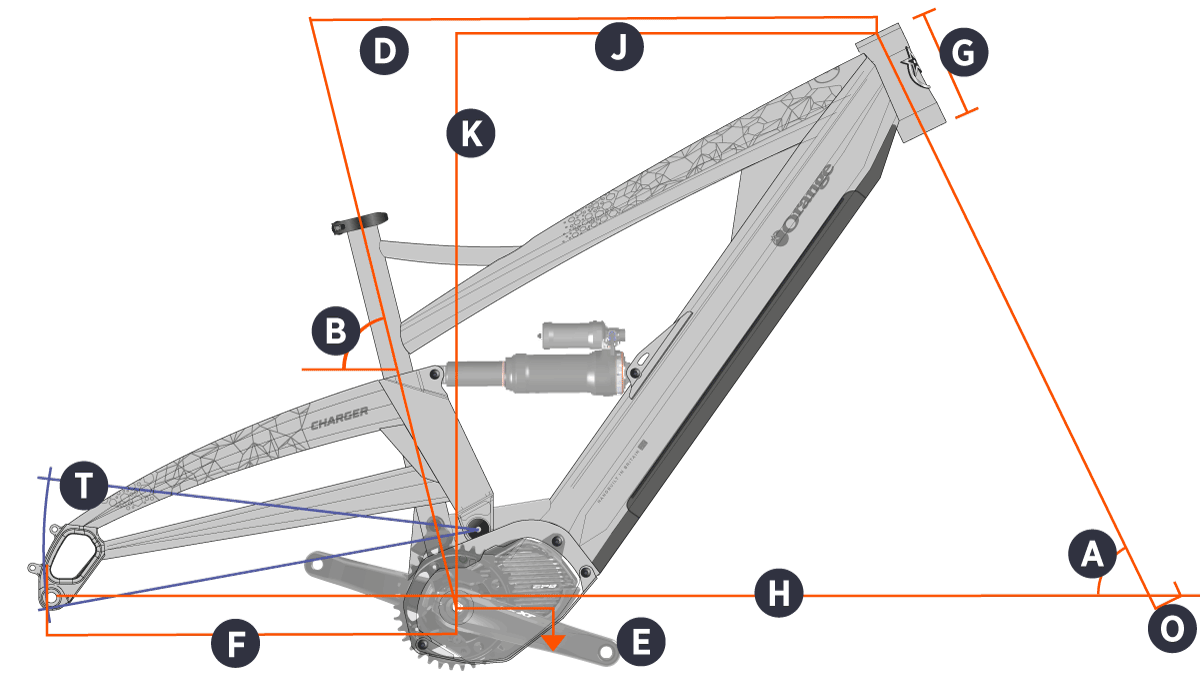 Orange 2023 Charger Frame Geometry