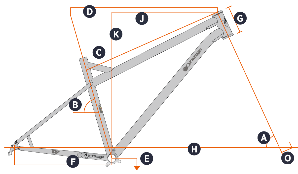 Orange 2023 P7 Frame Geometry