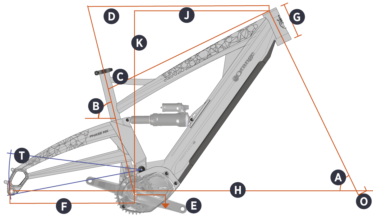 Orange 2023 Phase MX Frame Geometry