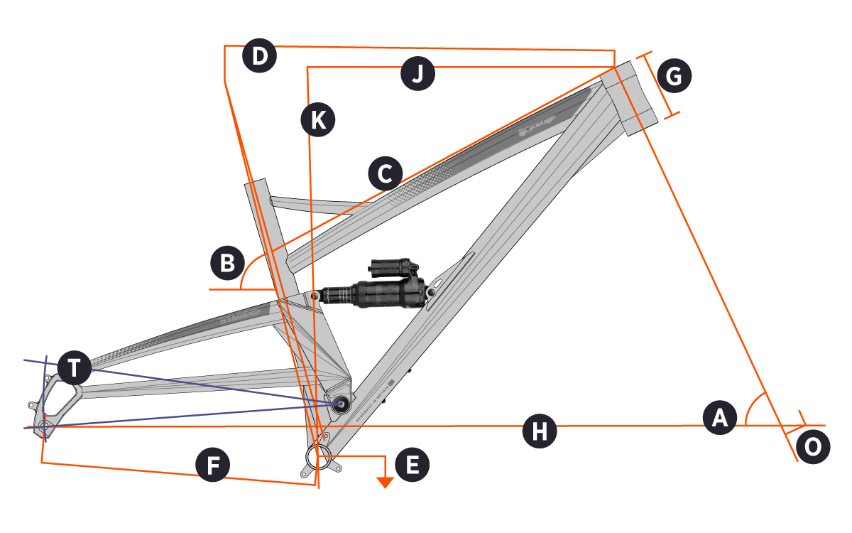 Orange 2023 Stage Evo Frame Geometry
