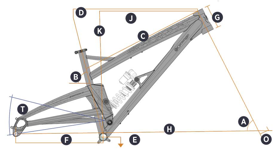 Orange 2023 Switch 7 Frame Geometry