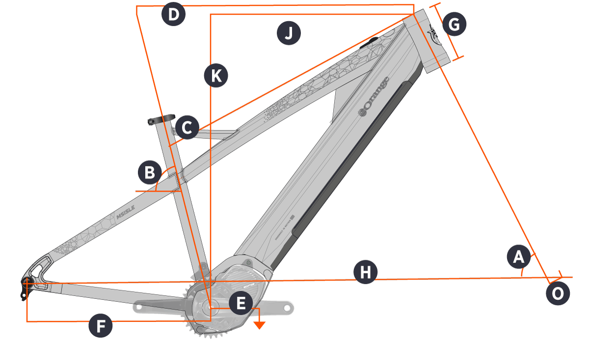 Orange 2024 MsIsle MX Frame Geometry