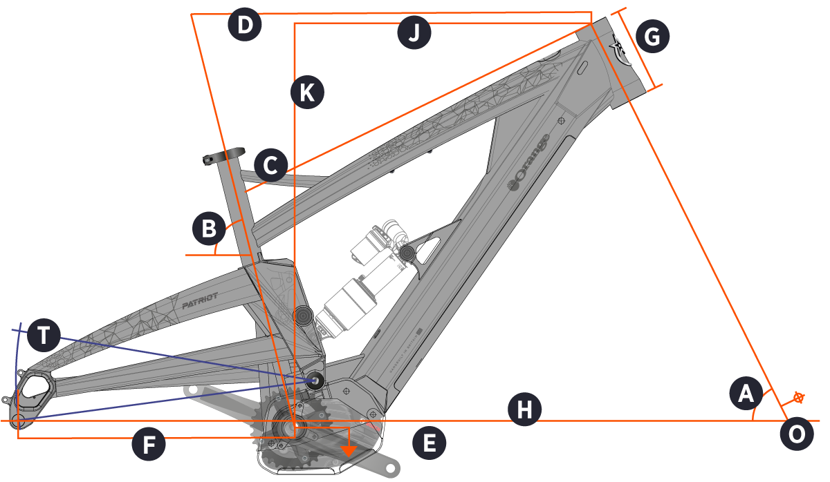 Orange 2024 Patriot MX Frame Geometry