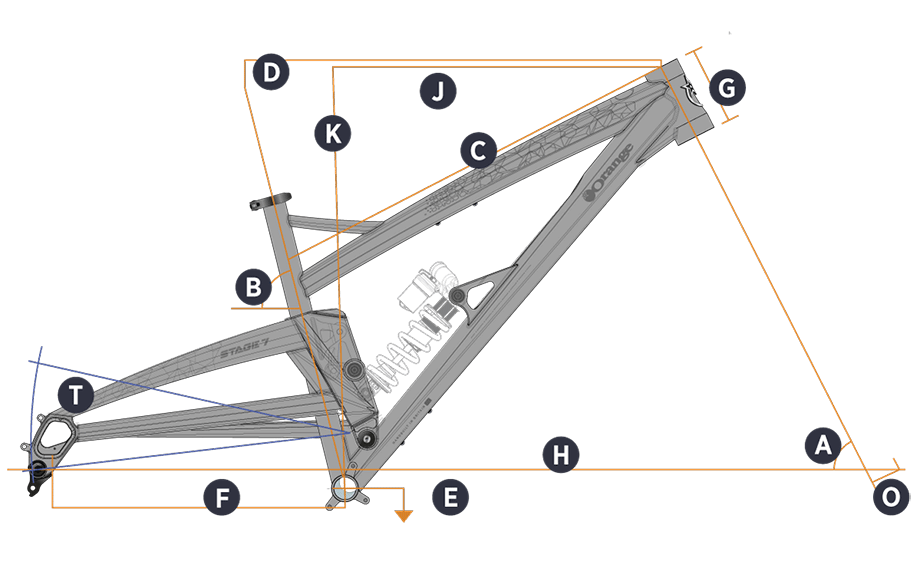 Orange 2024 Stage 7 Frame Geometry