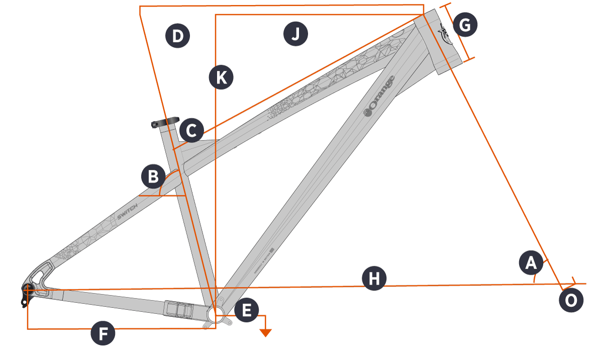 Orange 2024 Switch HT Frame Geometry