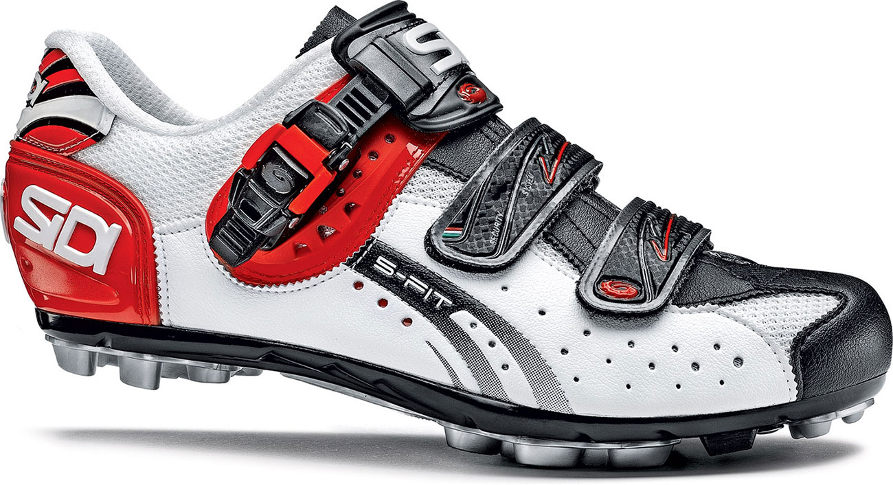 Sidi MTB Eagle 5-Fit Cycling Shoes (White/Black/Red)