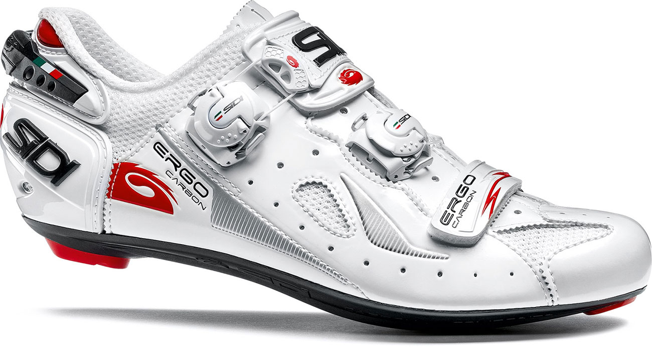 sidi white cycling shoes